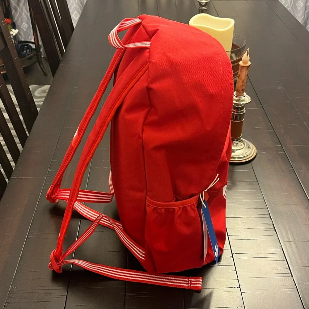 Adidas Trefoil Adicolor Backpack Book Bag Red New Boys Girls